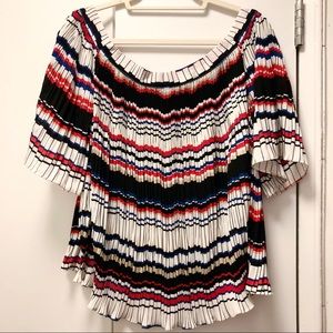 NWOT Crinkle Off-the-Shoulder Blouse